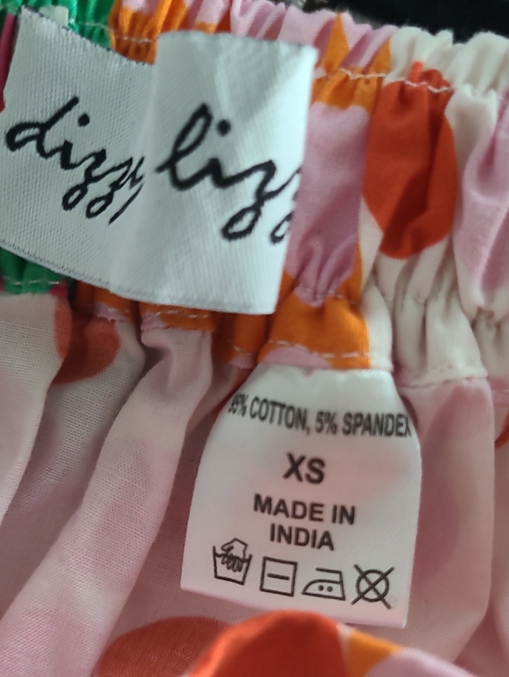 Women's Multicolor Tiered Maxi Skirt - Pink, Orange, Turquoise - Picture 5 of 5